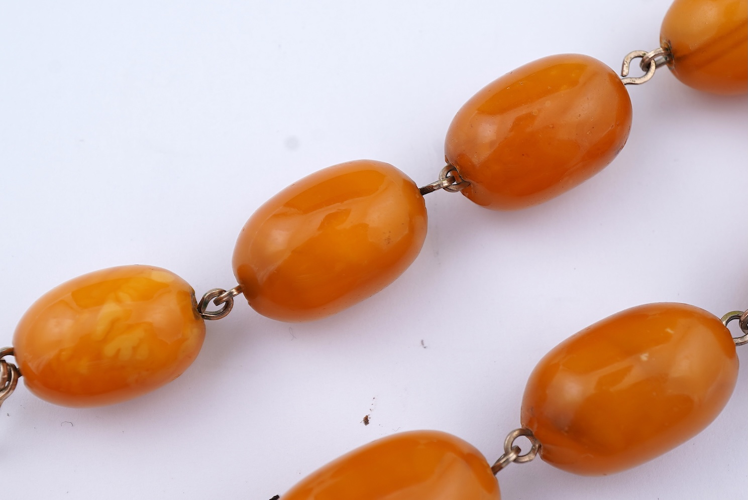 An amber necklace